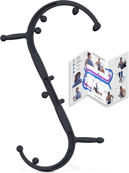 Body Back Buddy Classic Back Massager & Neck Massager for Pain Relief, Blue | USA Made Dual Massage Hooks For Back, Shoulder, And Neck, Muscle Knot Remover For Trigger Point Therapy And Full Body Relief