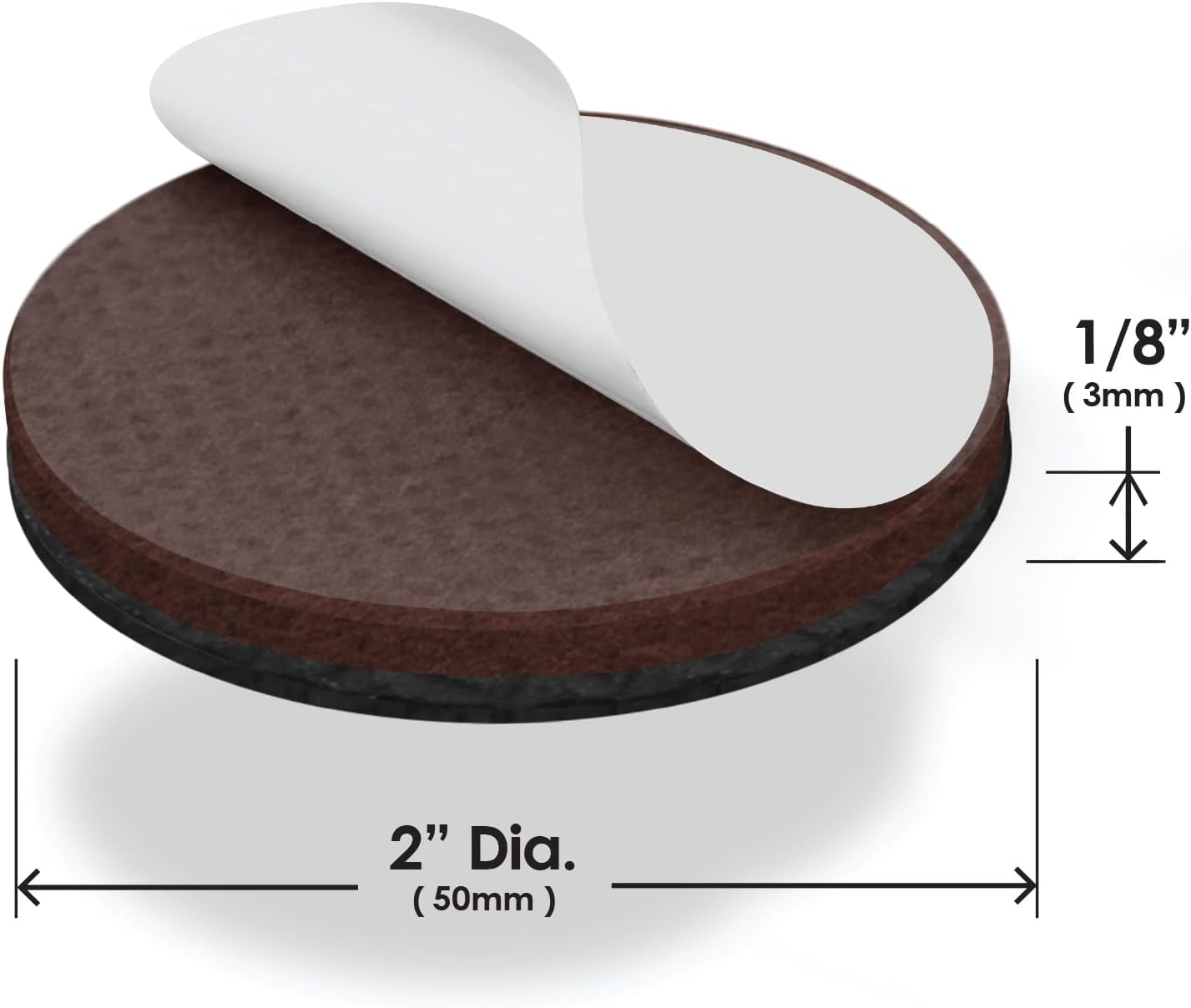 Slipstick GorillaPads CB147 Non Slip Furniture Pads/Gripper Feet (Set of 16) Self Adhesive Rubber Floor Protectors, 1 inch Round, Black