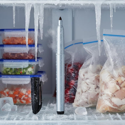 Cadie Permanent Freezer Marker Set of 2 – Waterproof Fast-Drying Black Ink Pens with Chisel Tip for Food Labeling, Fridge & Freezer Storage, Kitchen & Lab Use & General Organization.