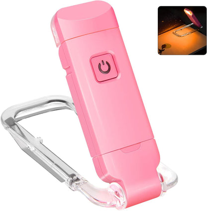 LUXSWAY USB Rechargeable Book Light for Reading,Small Book Reading Light in Bed,Clip On Bookmark Kids Light for Bed,Brightness Adjustable for Eye Care,2 4000K and 2 1550K LEDs for Bookworms