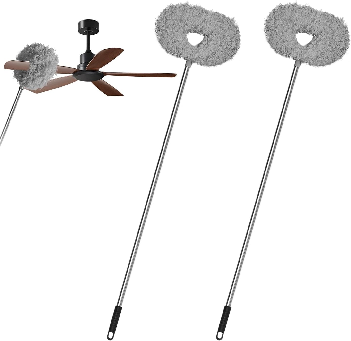 Storystore Ceiling Fan Cleaner Duster, Adjustable Microfiber Duster | 4.2FT Fan Cleaner with 13-50" Pole for Cleaning Fan Blades, Cobwebs, Walls, Doors and Windows, Brush for Dust Removal