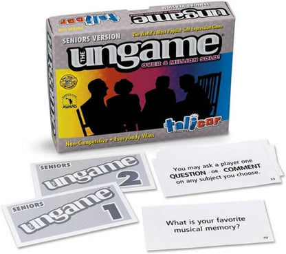 Pocket UNGAME - Seniors Edition - Non-Competitive Card Game for Seniors to Discuss, Share Values & self Express - Take a Walk Down Memory Lane - Age 55+