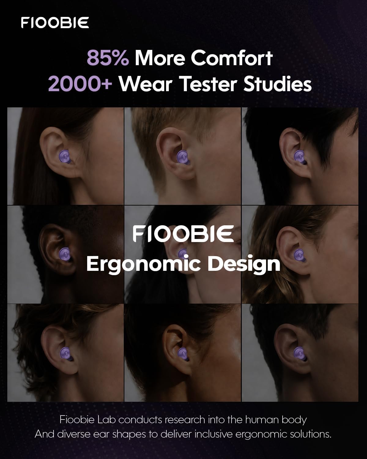 2026 Pro Ear Plugs for Sleeping, 46dB ASTM Certified Noise Cancelling Ear Plugs for Side Sleepers, 360° Pressure-Balanced, Snore & Noise Blocking with 6 Ear Tips, All-Day Comfortable Fit, Black