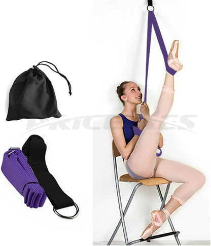 Adjustable Leg Stretcher Lengthen Ballet Stretch Band - Easy Install on Door Flexibility Stretching Leg Strap Great Cheer Dance Gymnastics Trainer Stretching Equipment Taekwondo Training