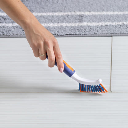 Bring It On Grout Cleaning Brush 2-Pack – Crevice Cleaning Brush with Stiff Nylon Bristles, 8-Inch Heavy-Duty Scrub Brush for Tile, Grout, Shower, Bathroom, Kitchen, Corners & Tight Spaces