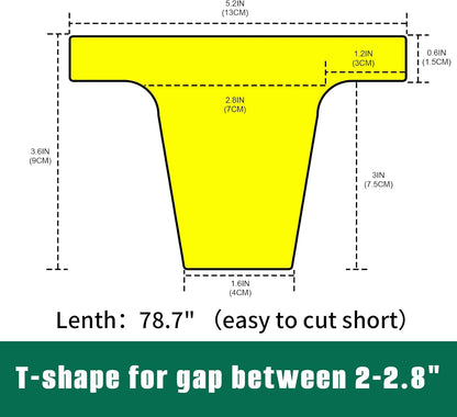 Bed Filler for Headboard, Suitable for Gap 1-2" of King Queen Twin Bed, 78.7'' Long Wedge Sleeping Pillow, Foam Mattress Gap Filler