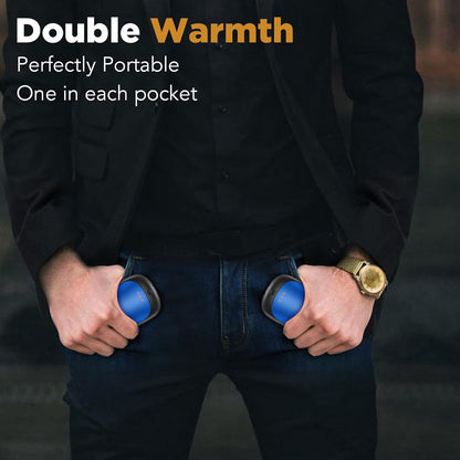 Lerat 2 Pack Hand Warmers Rechargeable, Portable Electric Hand Warmers Reusable, Portable Pocket Heater, Gifts for Men Women Kids, Hunting, Golf, Camping Accessories