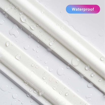 118 Inch Window Draft Stopper Foam Seal Strip Self Adhesive, Window Insulation Tape and Door Side Weather Stripping Soundproof, Door Bottom Sweep Noise Gap Blocker (White, T Shape)