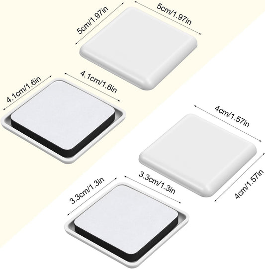 8 Pack Furniture Sliders for Carpet & Hardwood Floors, 1.6" and 2" Square Plastic Self-Adhesive Sliding Pads, Chair Sliders for Wood Floors Heavy Duty - Moving Furniture Easily & Safely (Gray)
