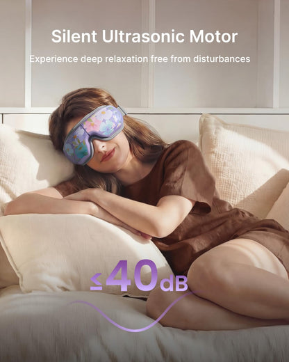 RENPHO Eyeris 3 Eye Massager with Heat and Cooling, Massaging Eye Mask | Voice Control, Vibration & Compression Massager for Dry Eyes & Head Tension, FSA Eligible HSA, Gifts for Women & Men