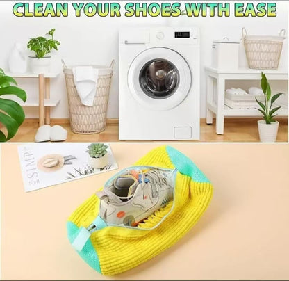 2Pcs Shoe Washing Machine Bag Laundry Shoe Bags for Washing Machine, Shoe Washing Bag Shoe Laundry Bag for Washer and Dryer Reusable Shoe Washing Bags (Grey)