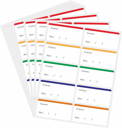 Hybsk Removable Freezer Labels Easy Peel Off - Frozen Food Storage Labels that Leave No Sticky Residue After Use (Type 1)