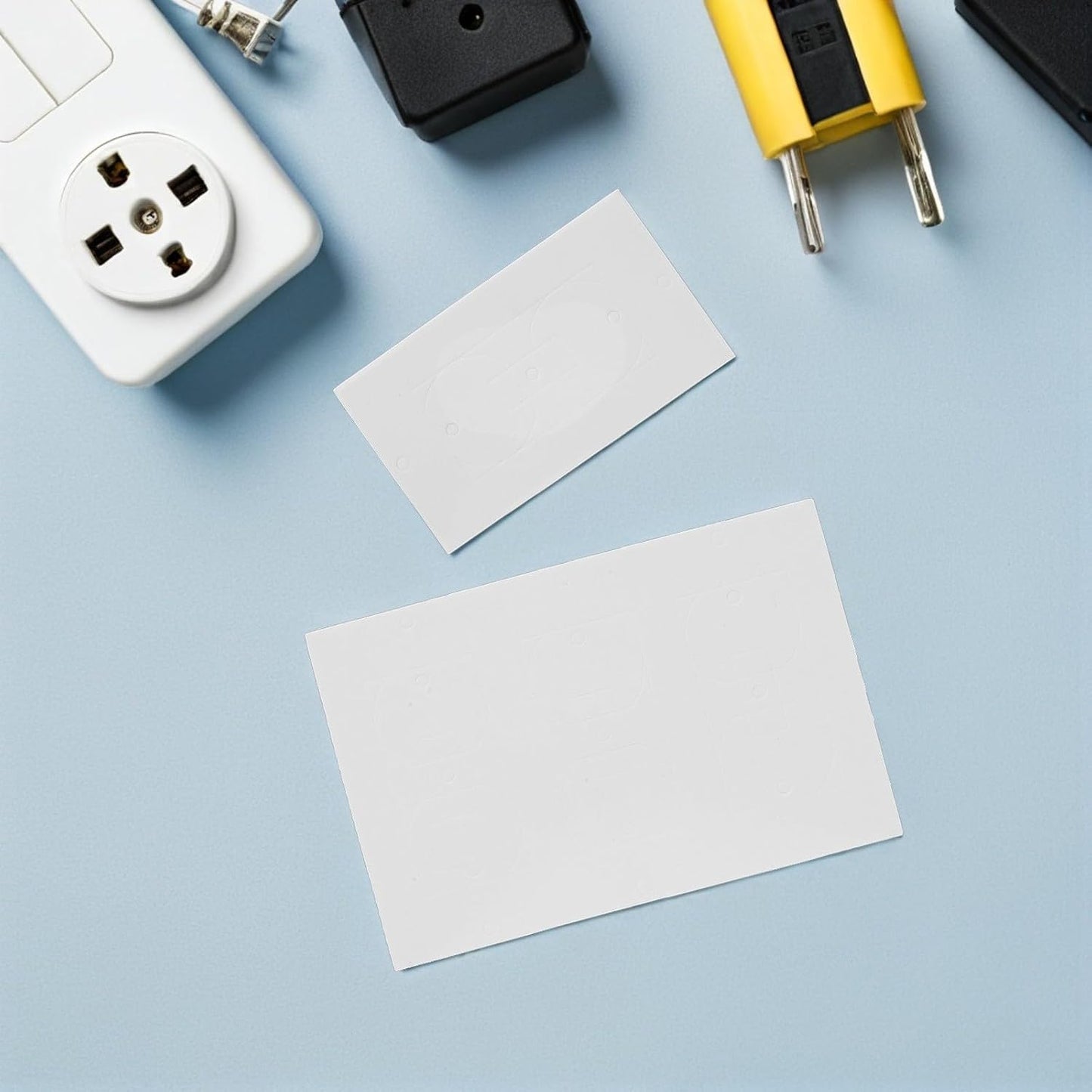 20pcs Eva Outlet Insulation Cover Plate for One, Two | White Foam Wall Gasket Set, Residential Office Use, Easy Installation and Sealing