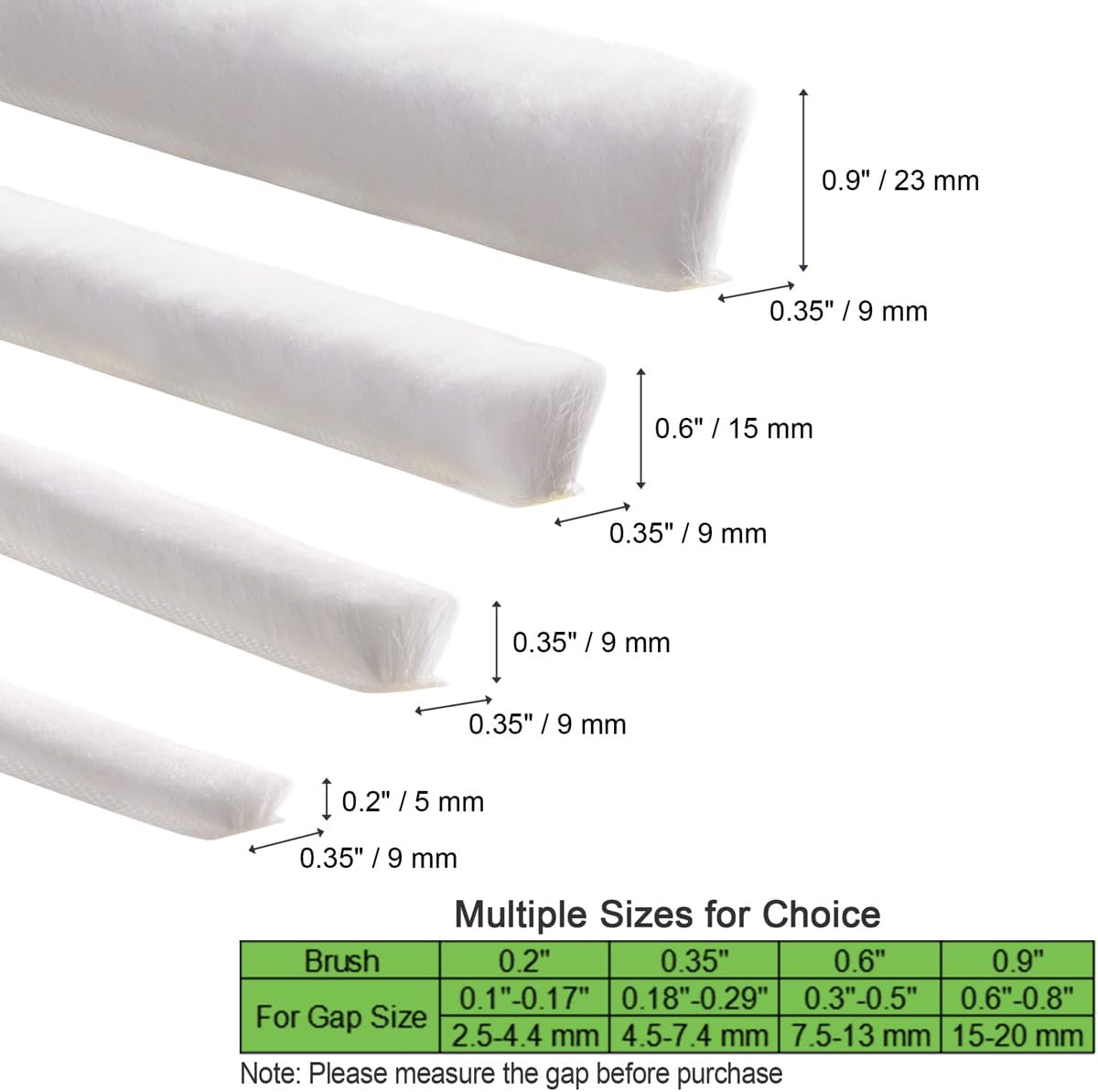 Self-Adhesive Weather Stripping Seal for Doors & Windows – Soundproof Insulation Gap Filler for Sliding, Exterior, Front, and Jamb Frames – 0.2" x 0.35" x 16.5 ft, Gray