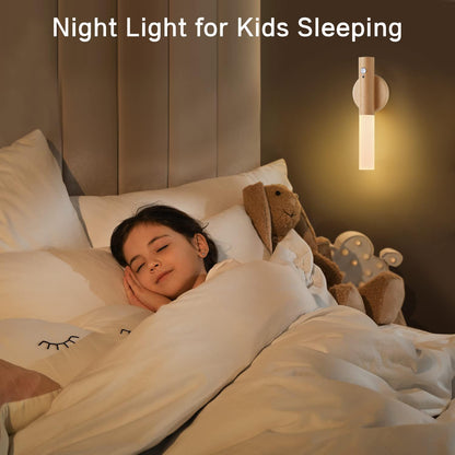 Montford Wall Sconces Set of Two Battery Operated, Motion Sensor Night Light Magnetic Wall Light Rechargeable, Peel and Stick Lights for Hallway