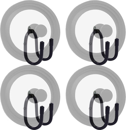 Set of 4 Pan Pot Lid Holders, Self-Adhesive Cabinet/Wall Mount Storage Organizer, Suitable for Lids Up to 11 Inches, Rust Resistant
