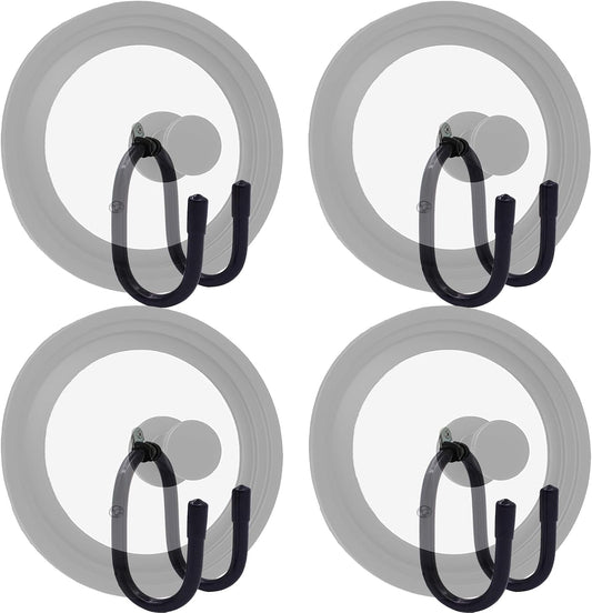 Set of 4 Pan Pot Lid Holders, Self-Adhesive Cabinet/Wall Mount Storage Organizer, Suitable for Lids Up to 11 Inches, Rust Resistant