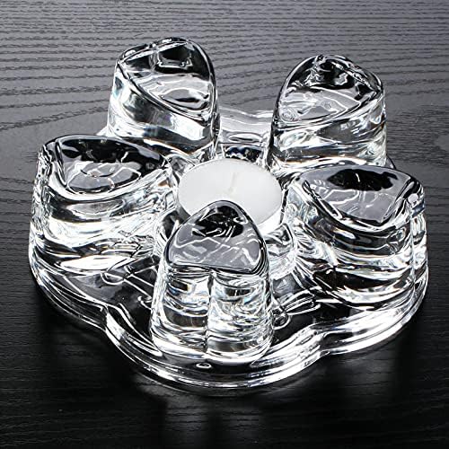 Jusalpha 11 PC-Glass Filtering Tea Maker Teapot with a Warmer and 6 Tea Cups Set (Version 2, 27-Oz) | 6 units of 1.7 oz tea cups, tea set comes with a 27 oz teapot with a removable infuser