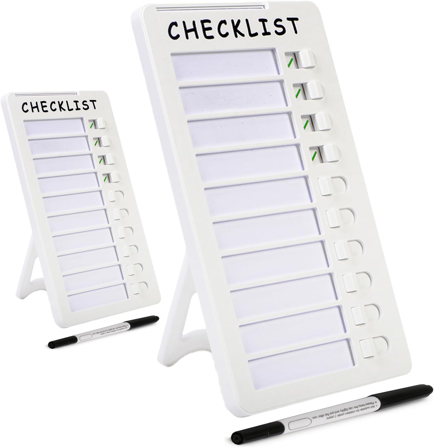 Dry Erase Chore Chart for Kids, Standable Whiteboard Checklist Board | Standable, Resuable, Portable, Routine Chart with a Pen