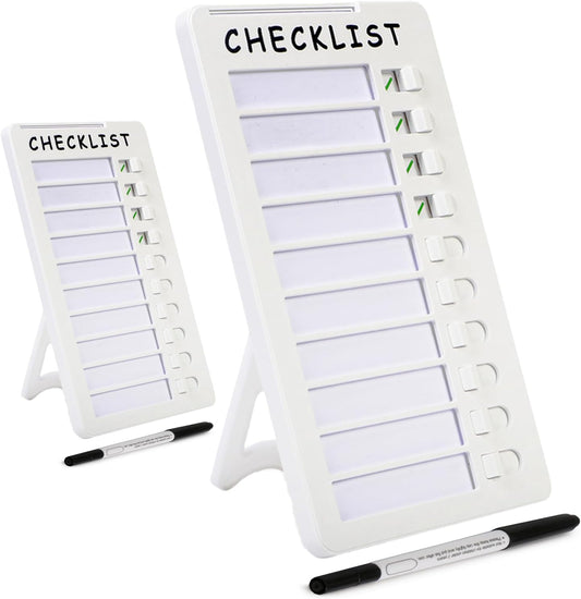 Dry Erase Chore Chart for Kids, Standable Whiteboard Checklist Board | Standable, Resuable, Portable, Routine Chart with a Pen