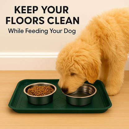 2 Pack Boot Tray & Shoe Mat for Entryway – 16.5" x 12.5" Floor Protector for Wet & Muddy Shoes, Pets, Plants – Waterproof Plastic with Raised Edge for Indoor/Outdoor Use (Green)