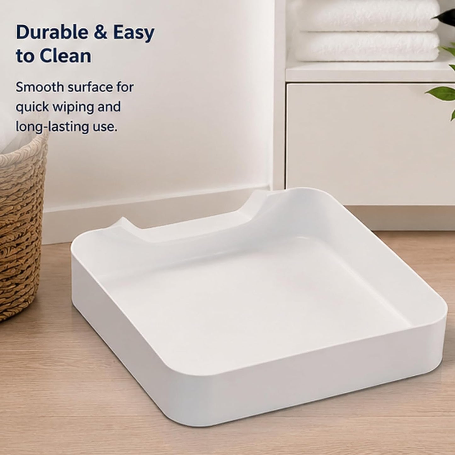 Washer Drain Pan, Washing Machine Drainage Tray, Universal Front-Load Washing Machine Drain Pan, Easy Installation for Basements, Apartments, Mobile Homes, Garages, and Rentals (Style A)
