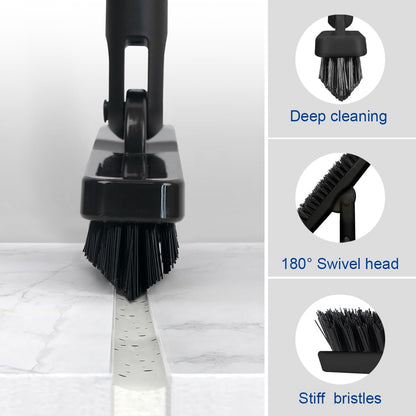 CELOX Grout Brush with Long Handle, Tile Grout Cleaner Brush for Tile Floors, for Shower Tile, for Cleaning Grout