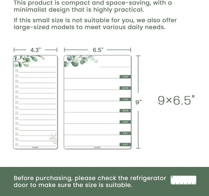 ALEZEL Weekly Calendar Whiteboard for Refrigerator, Magnetic Weekly Planner | Includes Weekly Dry Erase Board for Refrigerator & 2 Grocery/to Do List Whiteboards, 3 Markers + 1 Eraser