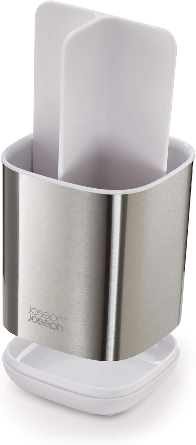 Joseph Joseph Easy-Store - Compact Toothbrush Holder Caddy Bathroom Storage , Grey/White, Regular