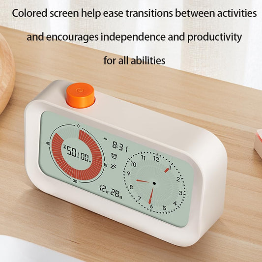 60 Minute Digital Timer Visual Countdown Countup Clock, Battery Operated Desk Timer with Large Display for Kitchen Office Home Productivity Management Tool