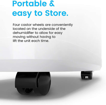 Pro Breeze Electric Mini Dehumidifier, 2200 Cubic Feet (250 sq ft), Compact and Portable for High Humidity in Home, Kitchen, Bedroom, Basement, Caravan, Office, Garage