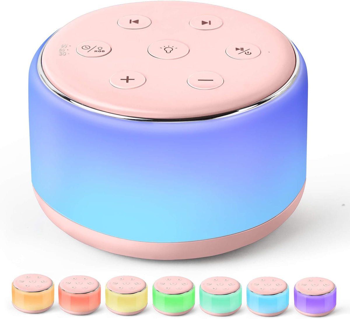 FamiSym Rechargeable White Noise Sound Machine Baby with Night Light