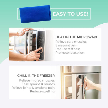 My Heating Pad Microwave Heating Pad - Moist Microwavable Heating Pads for Joints and Muscles Relief - Microwave Hot Pack Heat Pad for Cramps - Chilled or Heated Pad Therapy - Purple Unscented