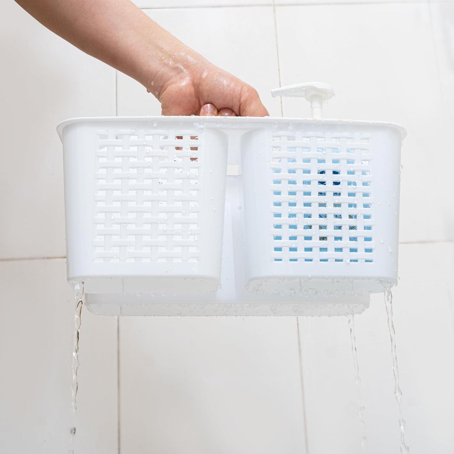 Tiawudi Portable Shower Caddy, Caddy Organizer with Handle, Plastic Shower Basket Hold Soap, Shampoo, Hair Supplies and Beauty Products, Cleaning Supplies Organizer for Home, Dorm, Shelf and Cabinet