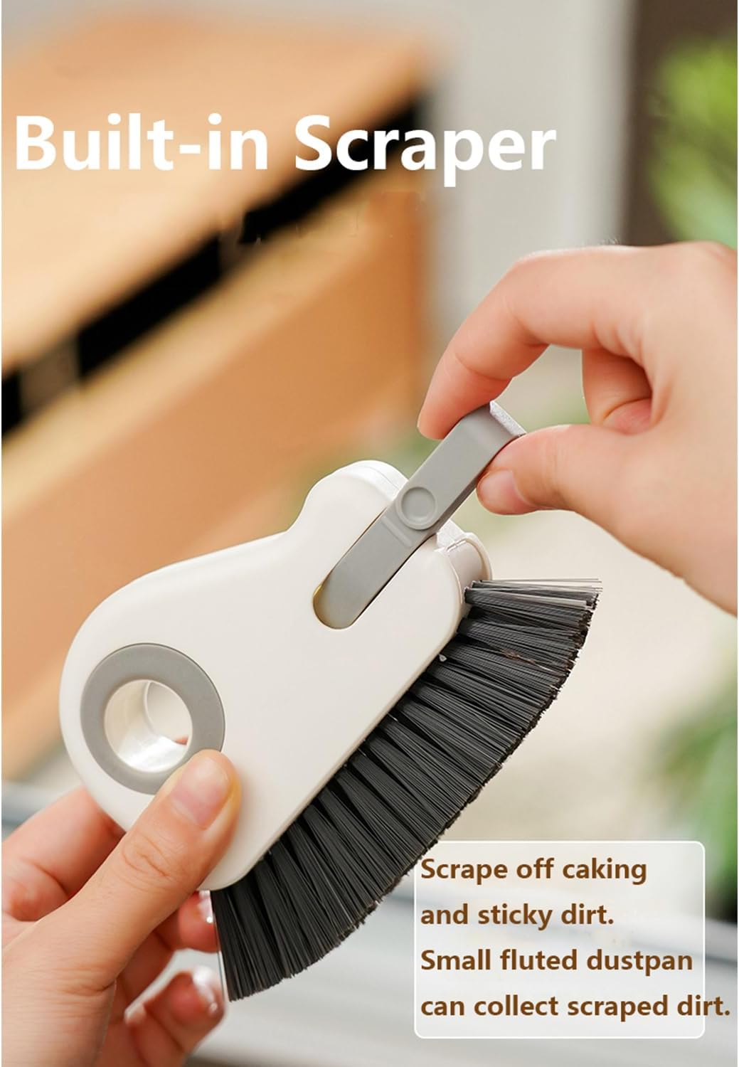 Groove Cleaning Brush 2 in 1 Grout Cleaner Tool Grip Brush Hard Bristle Crevice Cleaning Brush for Sliding Door Track, Window Sill, Window Seal