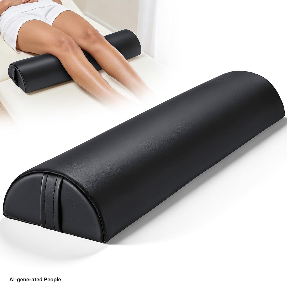 Half Moon Bolster Pillow for Leg, 21 x 6 x 3 in Knee Support Pillow Pad