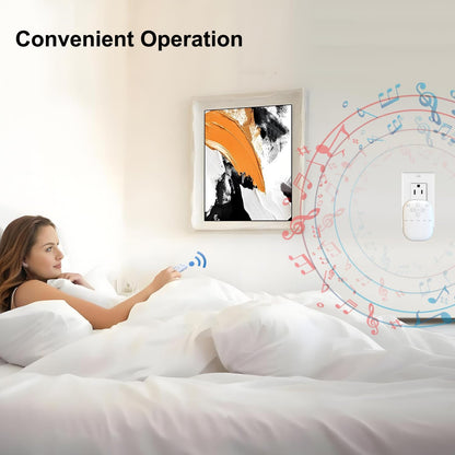 White Noise Machine, Wireless Connect with 36 Relaxing Sounds Including Nature and White Noise, Small Speaker for Home, Office, Hotel, Toilet, Portable Travel