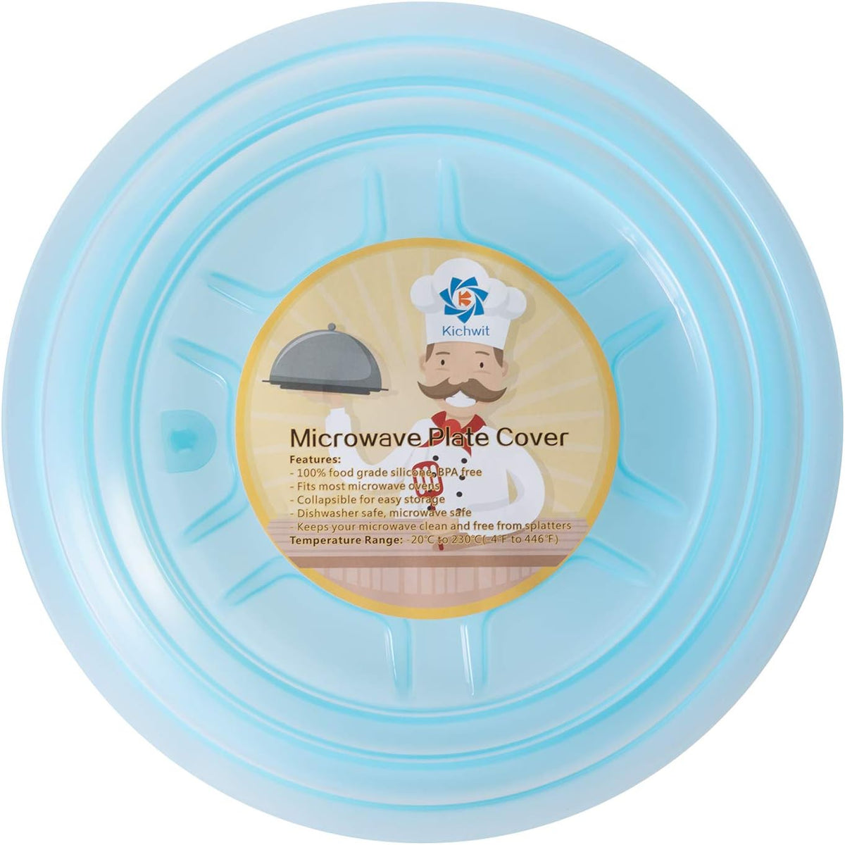 Kichwit Collapsible Silicone Microwave Plate Cover Splatter Guard