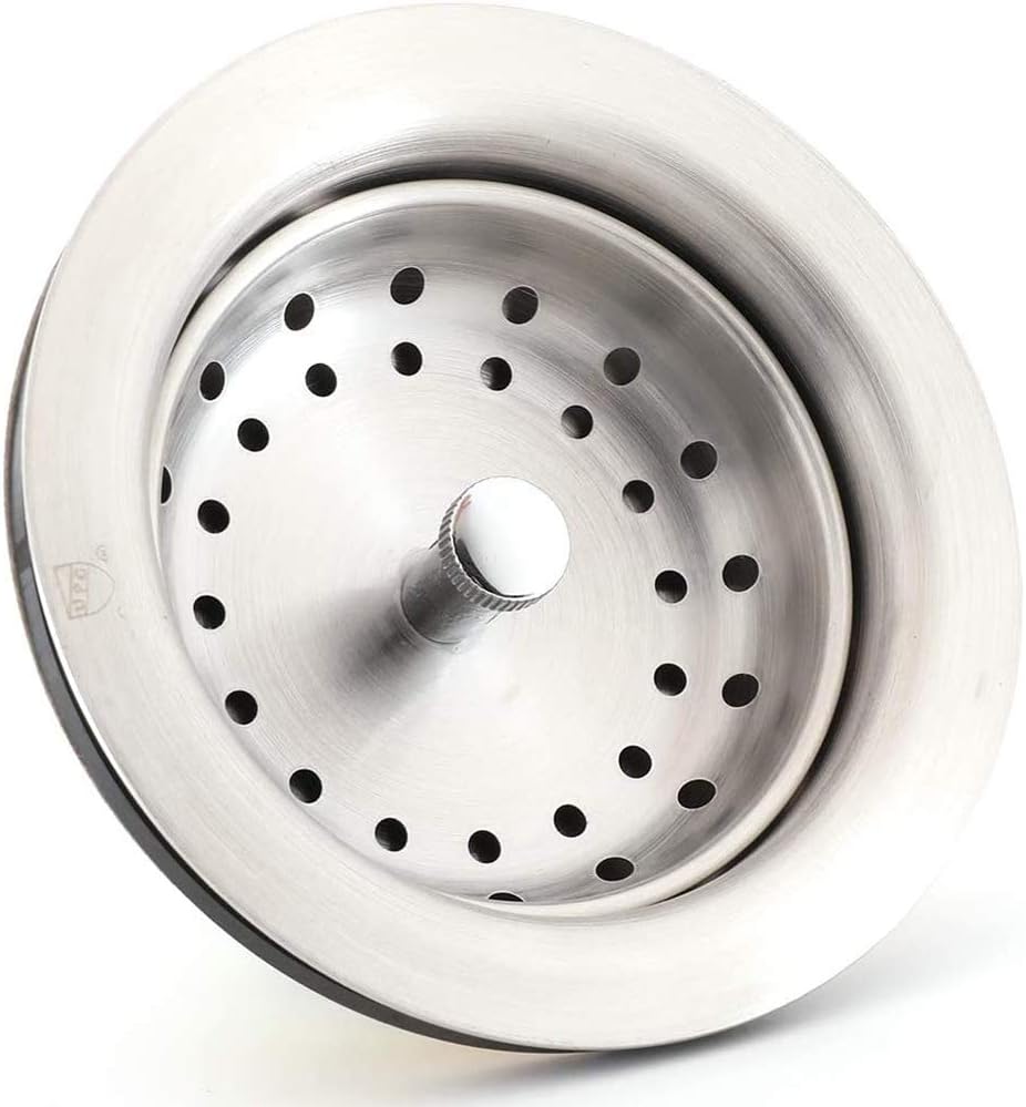 3-1/2 Inch Kitchen Sink Drain Assembly with Strainer Basket/Drain Stopper, All Stainless Steel Sink Drain Kit Durable and Rustproof