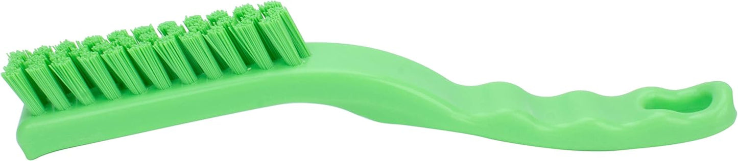 SPARTA Grout Brush with Stiff Nylon Bristles, 8 Inch, White | Flo-Pac, Stiff Crimped Nylon Bristles, 2.75-Inch Brush Section, Narrow Crevices, BPA Free