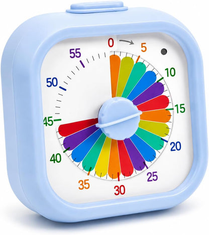 Visual Timer for Kids Toddlers, 60 Minute Countdown Clock | Rainbow Disk Pomodoro Timers for Classroom Kitchen Office, Desk Silent Time Management Tool Pomodoro Timers (3.5 Inch)