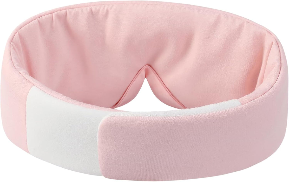 ALASKA BEAR Wraparound Style Organic Cotton Eye Mask with Padded Nose, Big Wide Headband and Large Coverage Ear Muff Sleeping Mask with Bottom Flap for Full Blackout, Dark Grey