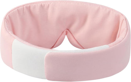 ALASKA BEAR Wraparound Style Organic Cotton Eye Mask with Padded Nose, Big Wide Headband and Large Coverage Ear Muff Sleeping Mask with Bottom Flap for Full Blackout, Dark Grey