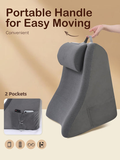 Vekkia 21” Back Rest Pillow with Dual-Layer Foam for Reclining and Sitting