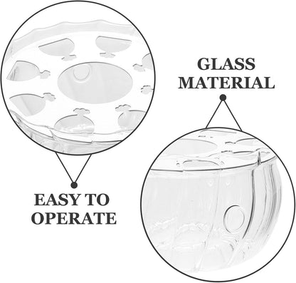 LALAFINA Glass Teapot Warmer with Tealight Candle Holder Heat Base for Tea Serving Tray European Style Food Warmer Compatible with Kung Fu Tea Sets