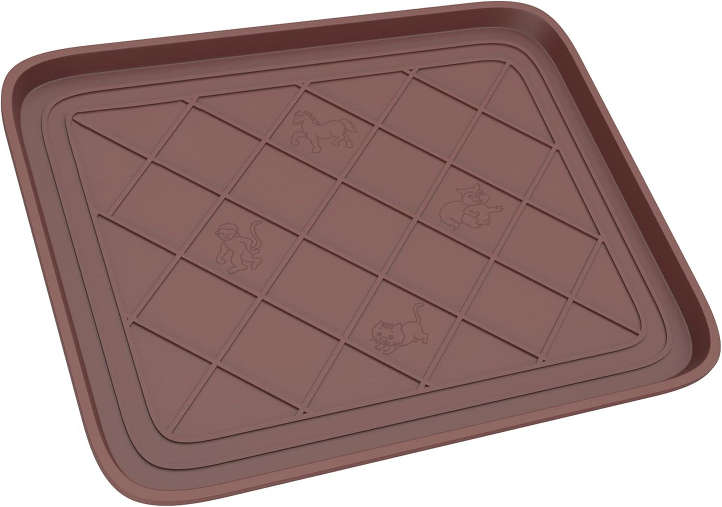 All-Weather Boot Tray - Water-Resistant Plastic Mud Pan, Pet Food Tray, and Outdoor or Indoor Shoe Mat for Entryway by Stalwart (Black)