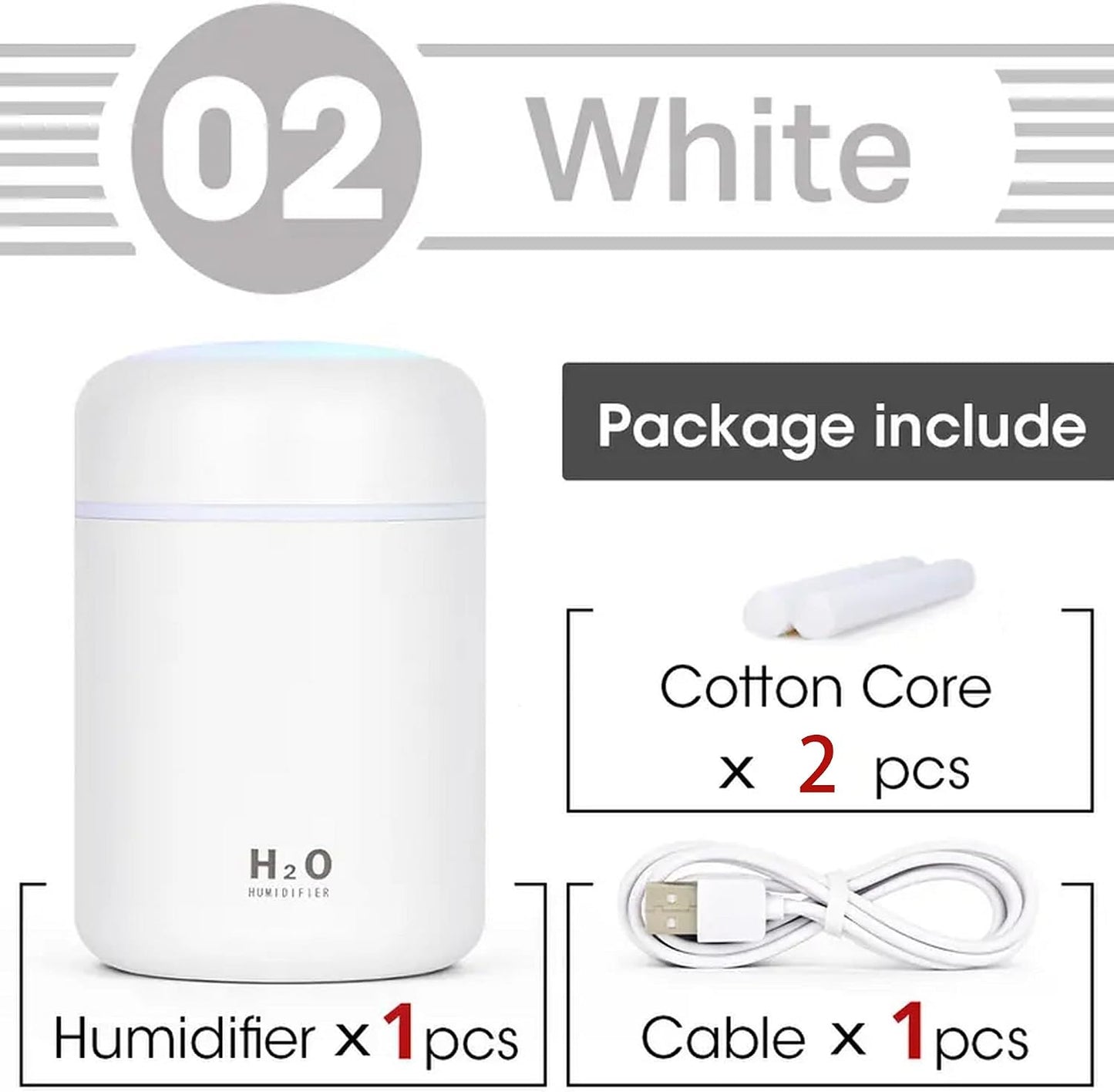 Portable Mini Humidifier, Colorful Volcanic Texture, 300mL Cool Mist Humidifier, USB Powered, Auto Shut-Off. Perfect for Bedroom, Office & Car.