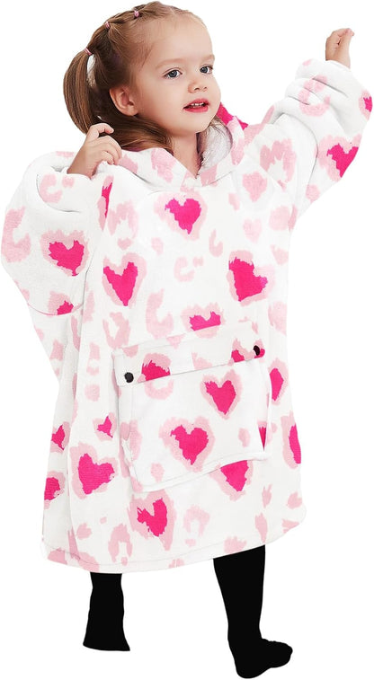 Wearable Blanket Hoodie for Adults With Pocket Strawberry Hoodie | Sherpa, Fuzzy Blanket Hoodie, Oversized Sweatshirt Blanket, Kangaroo Pouch, Cute Birthday Gifts for Sister, Cute Stuff