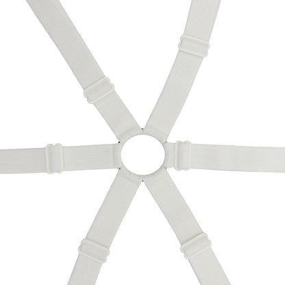 Adjustable Elastic Fitted Sheet Straps,Crisscross Bed Sheet Fasteners Suspenders,Fit Round and Square Mattresses (3 Way White)