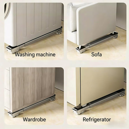 Universal Furniture Moving Dolly, Adjustable Appliance Roller for Refrigerator, Washing Machine, Dryer, Heavy Duty Equipment Stand with Locking Brakes & Non-Slip Pads, 330 lbs Max Load Capacity(Black)